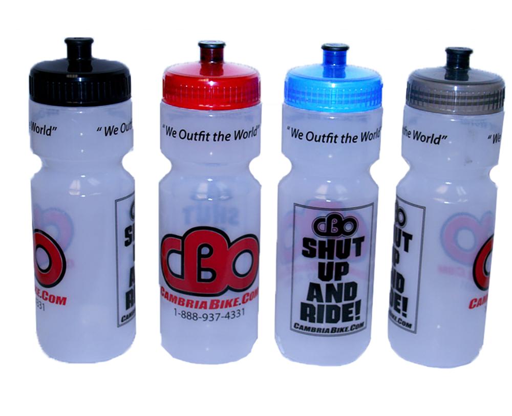 CBO Logo Water Bottle - 25oz - Clear-Black Clear - Black  