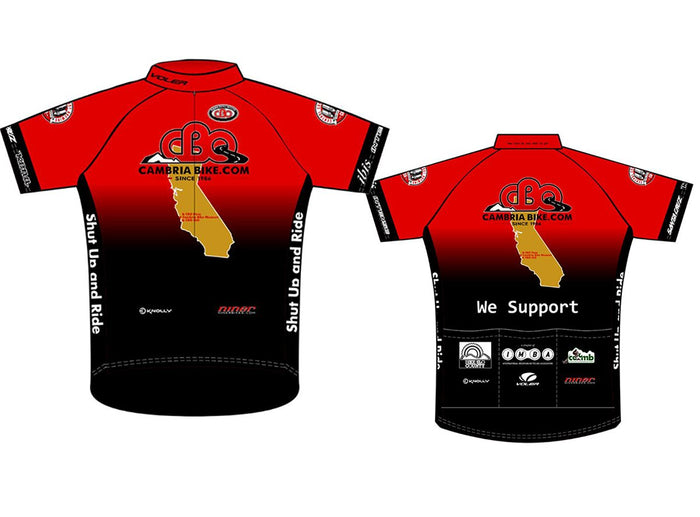 CBO CBO Equipe Club Short Sleeve Road Jersey - Red - Black