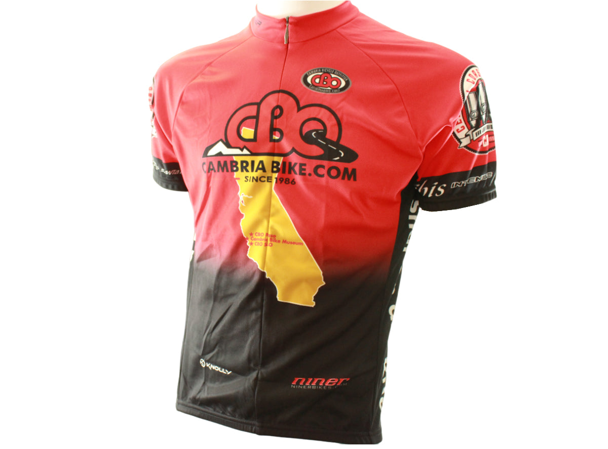 CBO CBO Equipe Club Short Sleeve Road Jersey - Red - Black