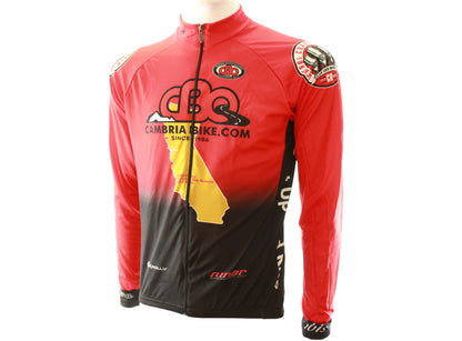 CBO CBO Mens Long Sleeve Equipe Club Jersey - Red - Black