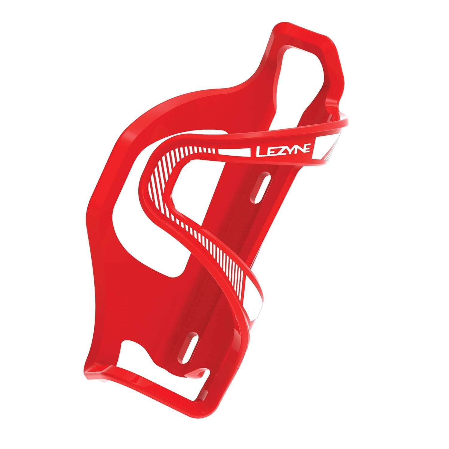 Lezyne Flow SL Enhanced Water Bottle Cage - Left Side - Red Red  
