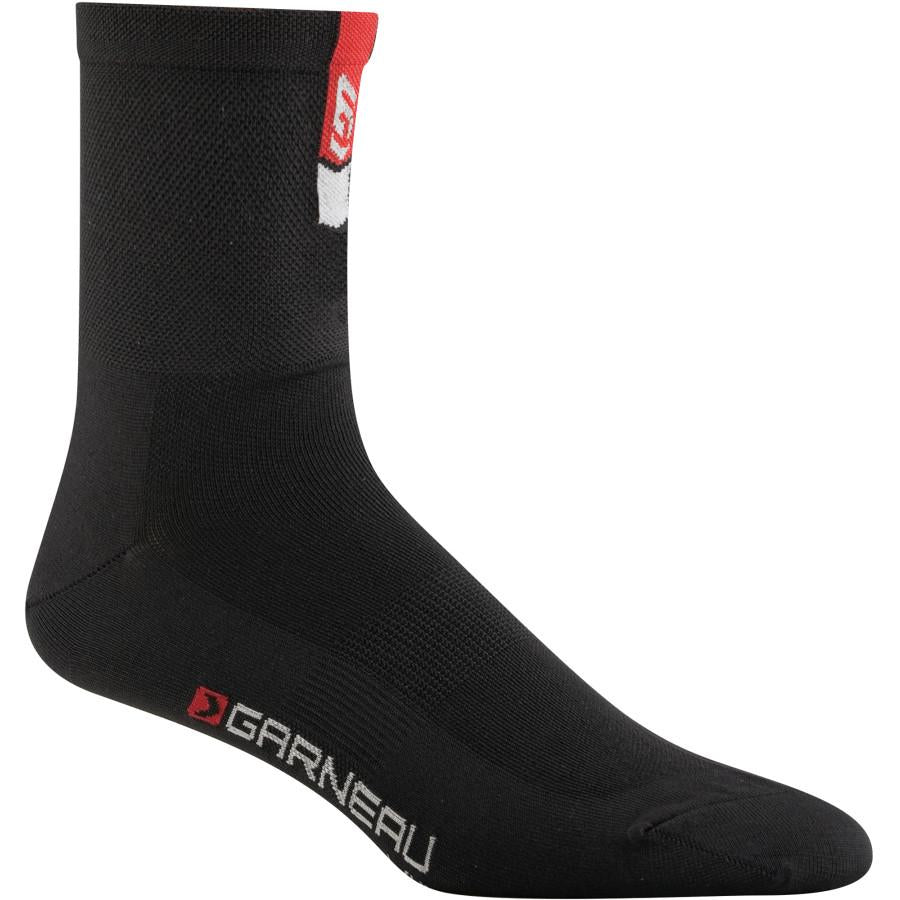 Louis Garneau Conti Long Cycling Sock - Black Black Large/X-Large Fits 41-48