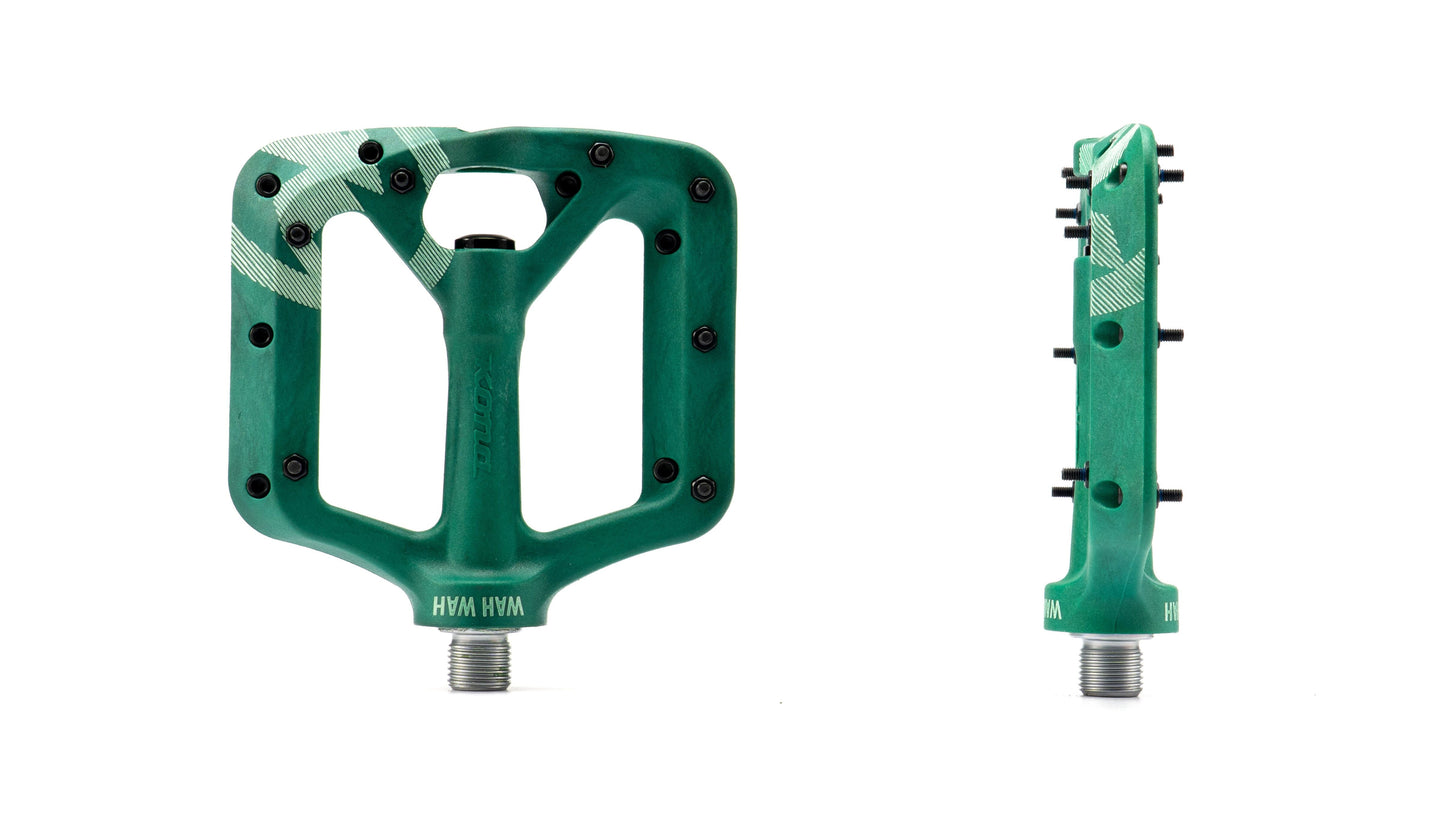 Kona Wah Wah 2 Composite Pedals - Small - Forest Green Forest Green  