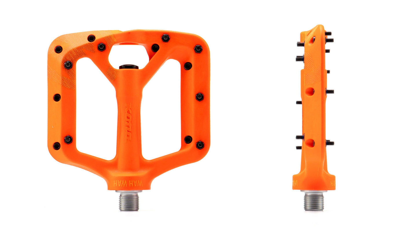 Kona Wah Wah 2 Composite Pedals - Small - Orange Orange  