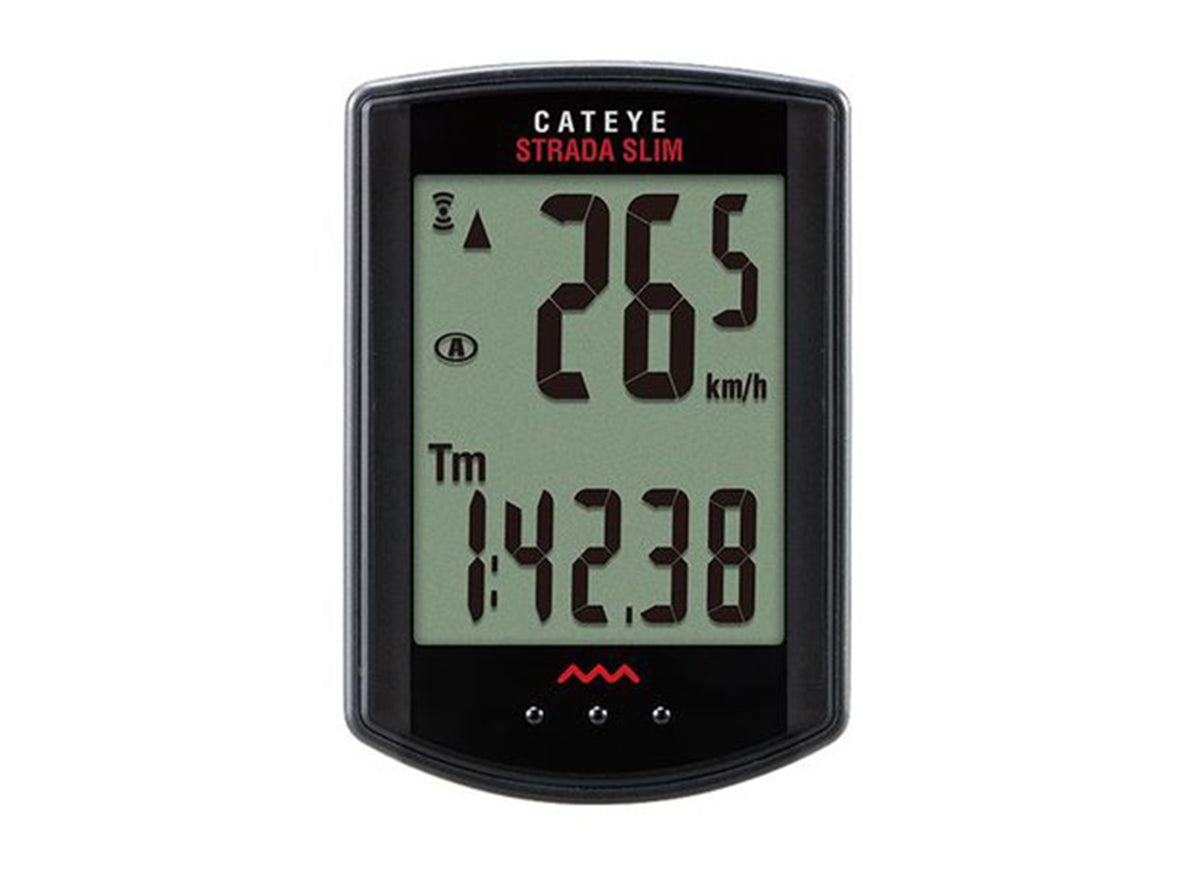 Cateye Strada Slim Wireless Cycling Computer - Black Black  