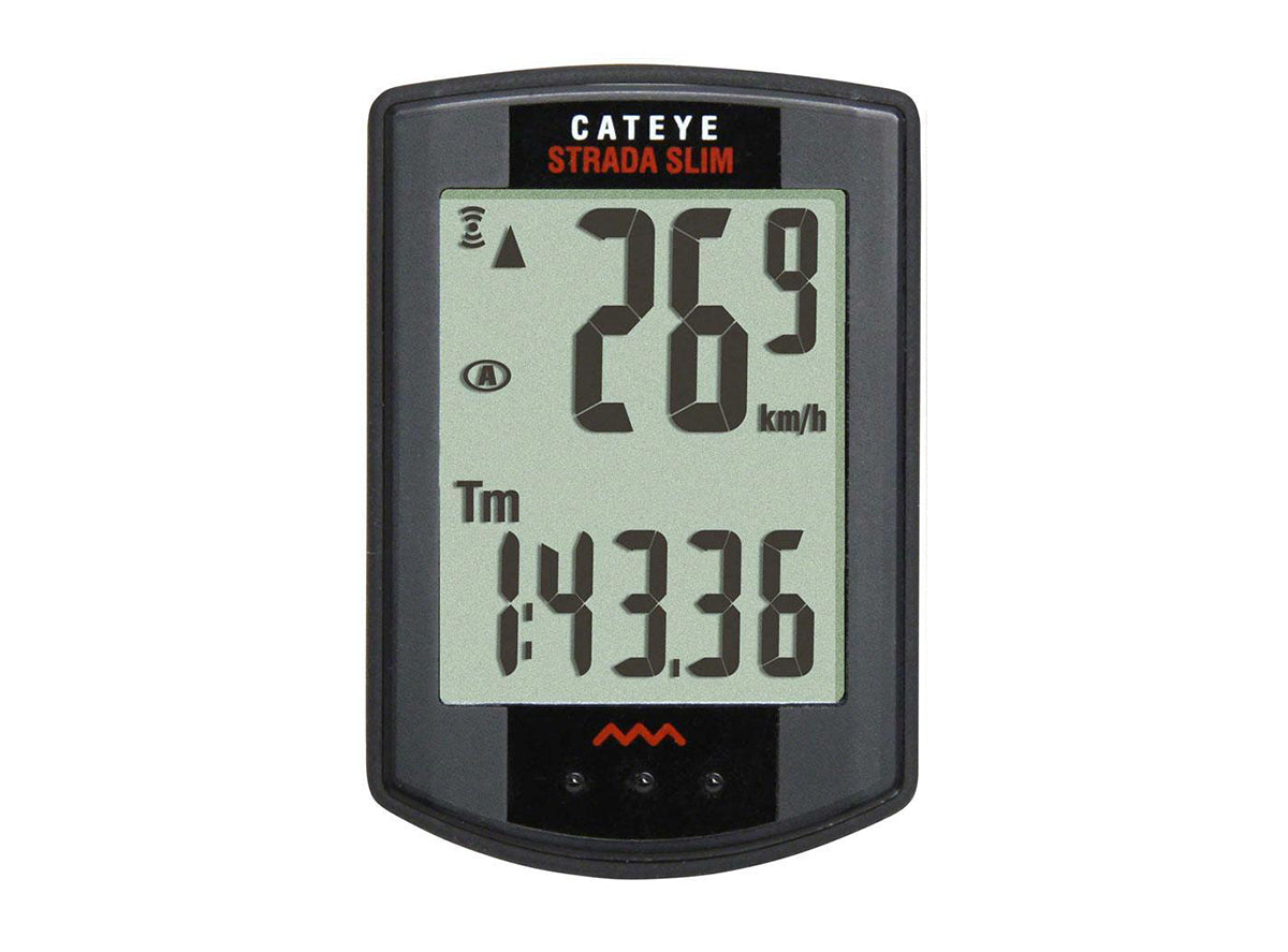 Cateye Strada Wireless Cycling Computer - Black Black  