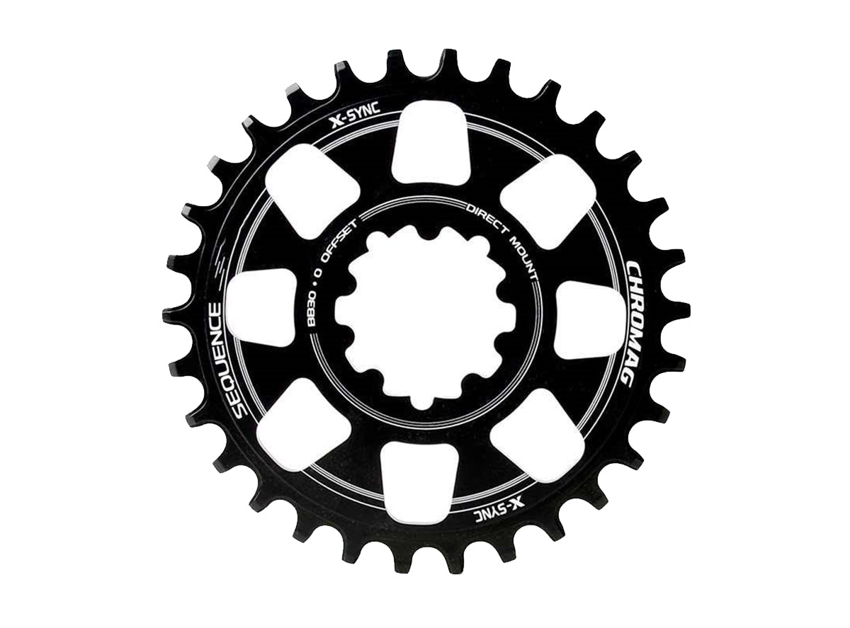 Chromag Sequence SRAM GXP Direct Mount Chainring - Black Black 28t 