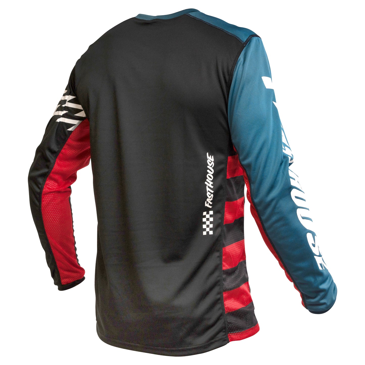 Fasthouse Classic Velocity Long Sleeve MTB Jersey - Youth - Black-Indigo