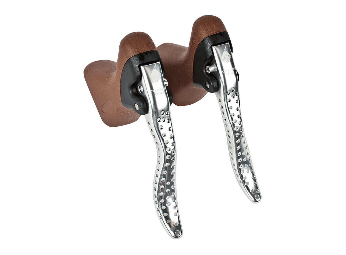 Classique Sport Road Levers Silver - Black - Brown Pair 