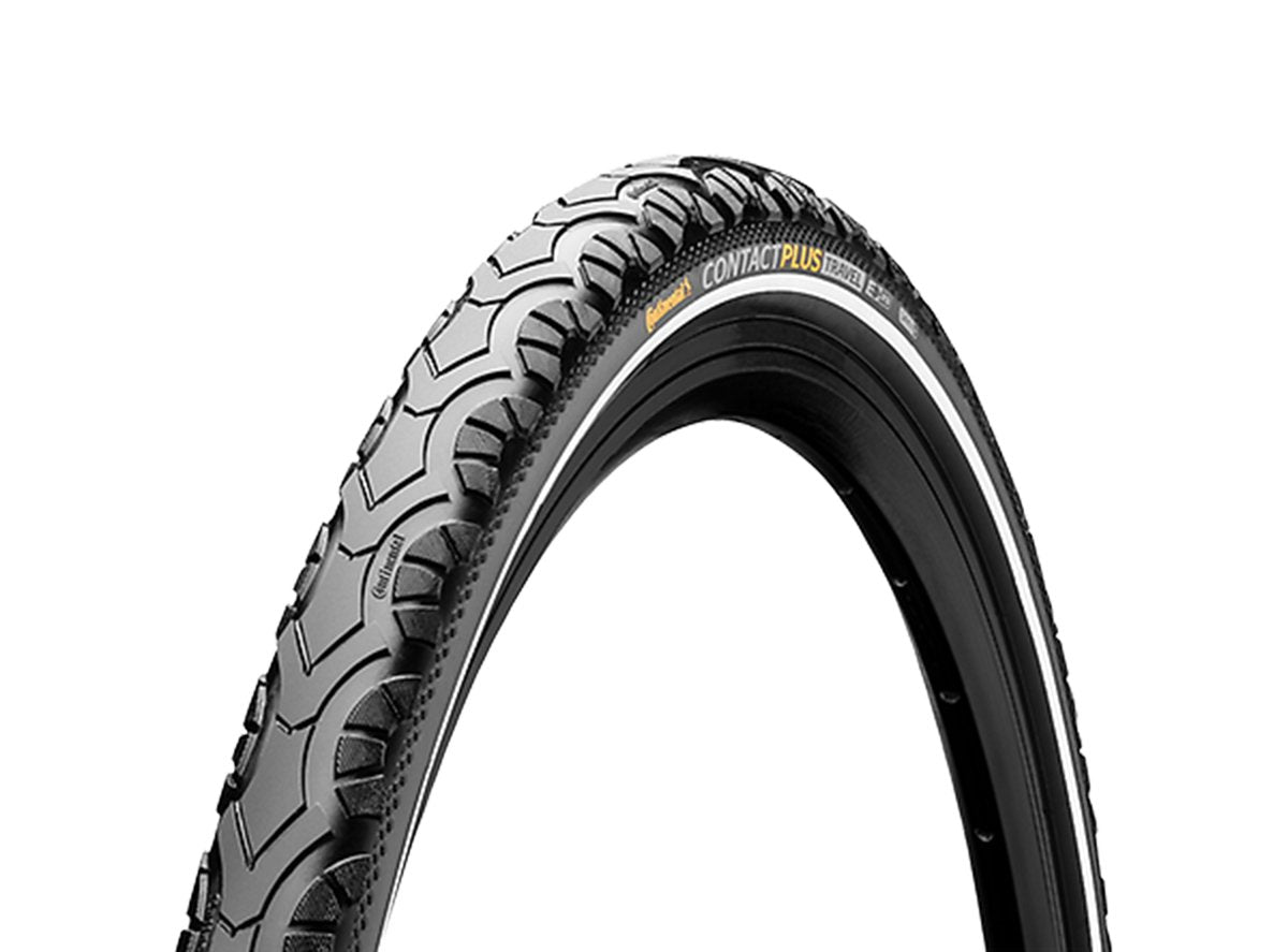 Continental Contact Plus Travel 26" Wire Road Tire - Black Black 1.75" 