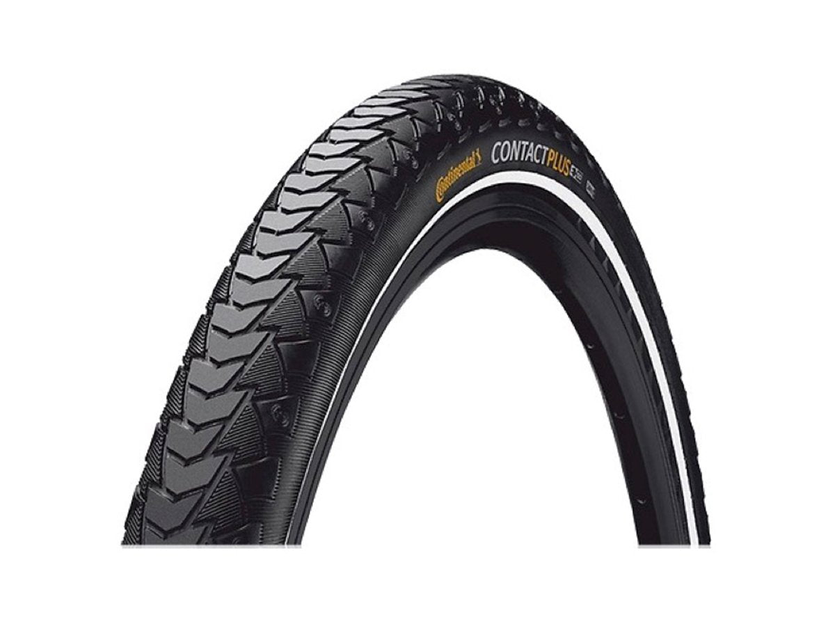 Continental Contact Plus 700c Wire Road Tire - Black-Reflex Black - Reflex 32c 