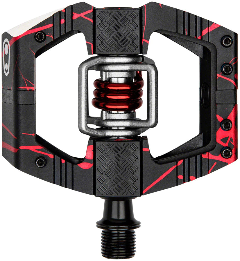 Crank Brothers Limited Edition Mallet E LS Enduro Pedals - Red-Splatter Paint Red  