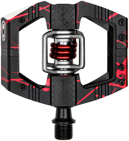 Crank Brothers Limited Edition Mallet E LS Enduro Pedals - Red-Splatter Paint Red  