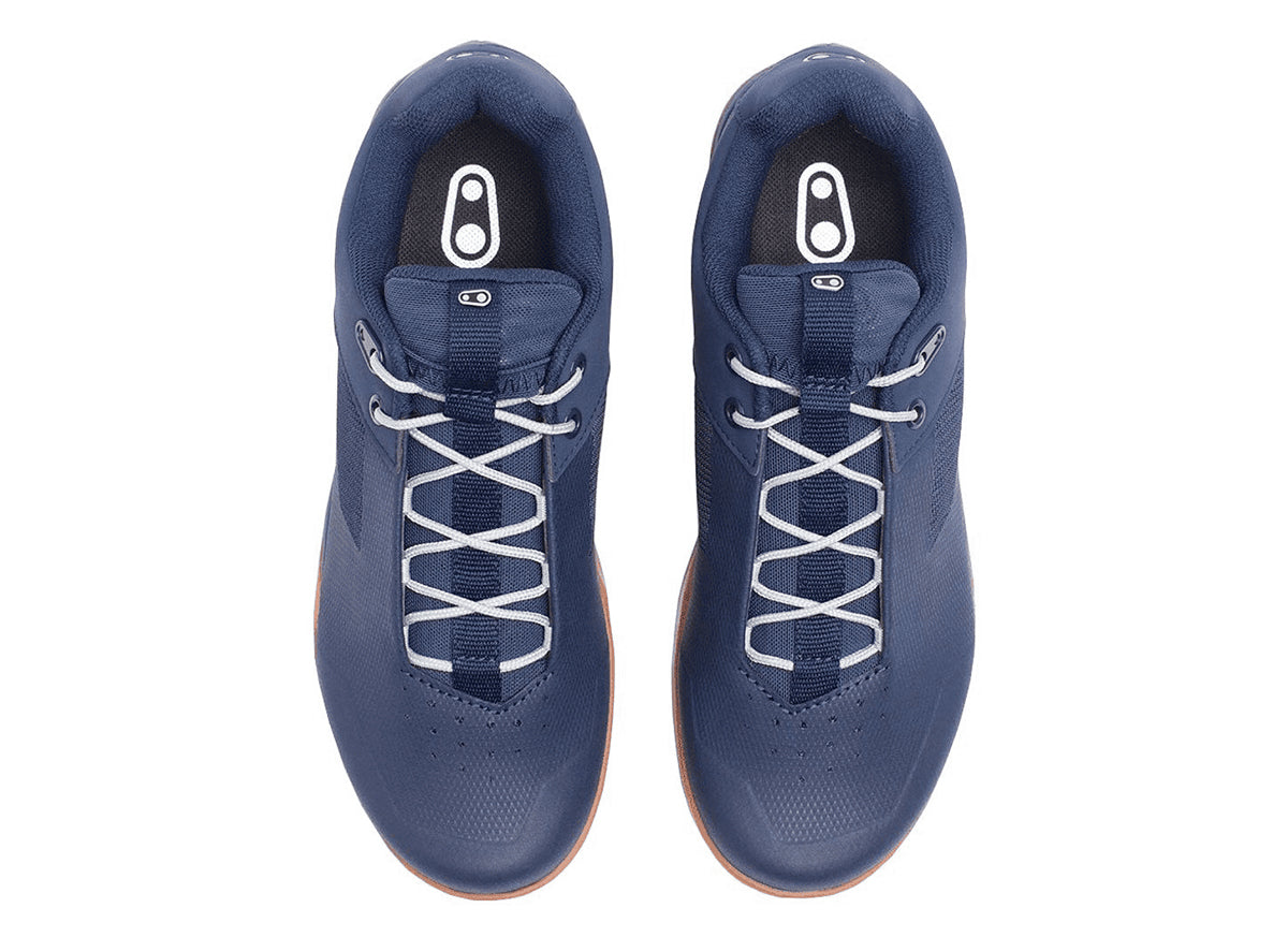 Crank Brothers Stamp Lace MTB Shoe - Navy-Silver-Gum - Cambria Bike