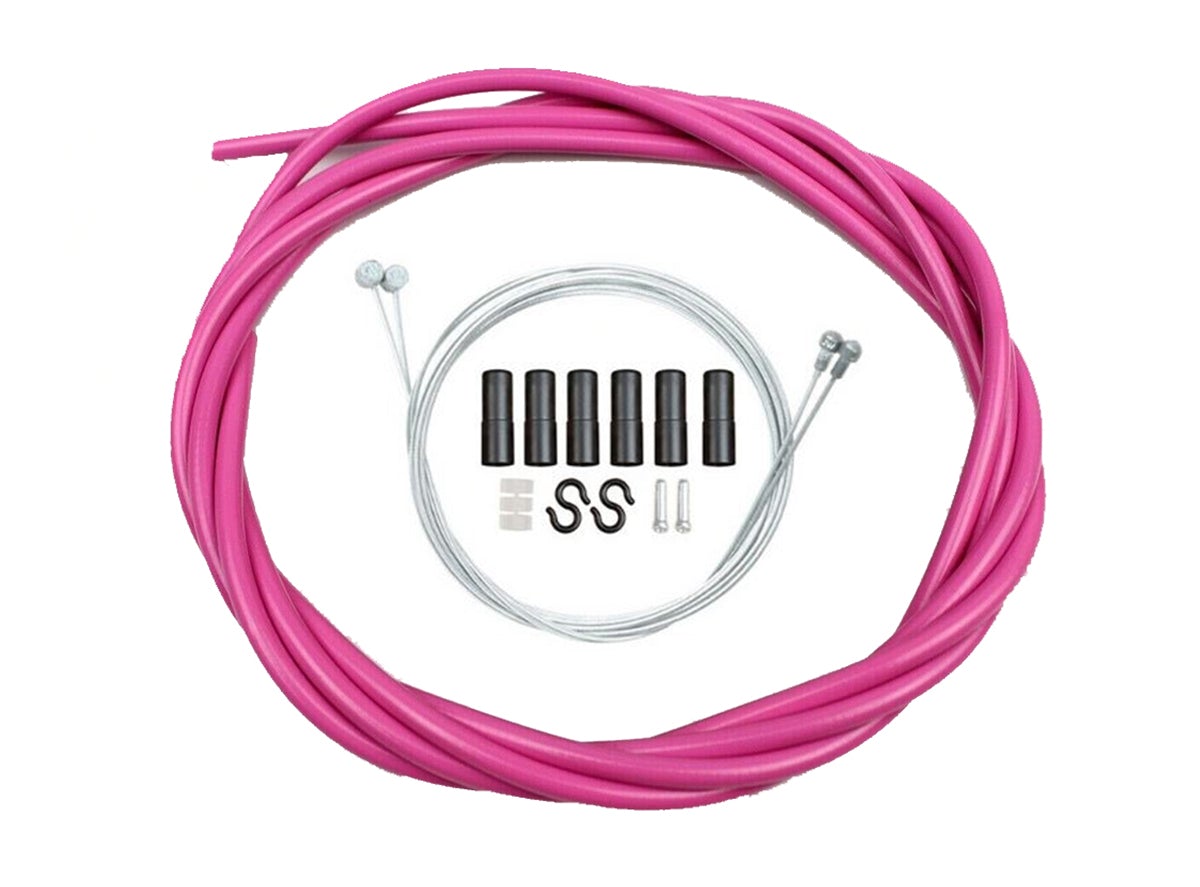 Cyclone Ripcord Brake Cableset - Pink Pink 1800mm Outer 
