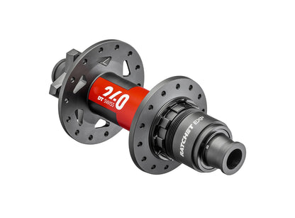 DT Swiss 240 MTB Disc Hub - EXP Boost - Rear - Black-Red Black - Red 12x148mmTA 32h - Micro Spline