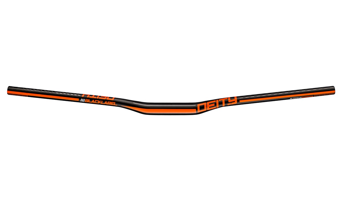 Deity Components Blacklabel 800 MTB Riser Handlebar - Orange Orange 31.8mm - 800mm 15mm