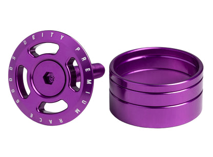 Deity Components Crosshair Headset Cap Black 1.1/8" 