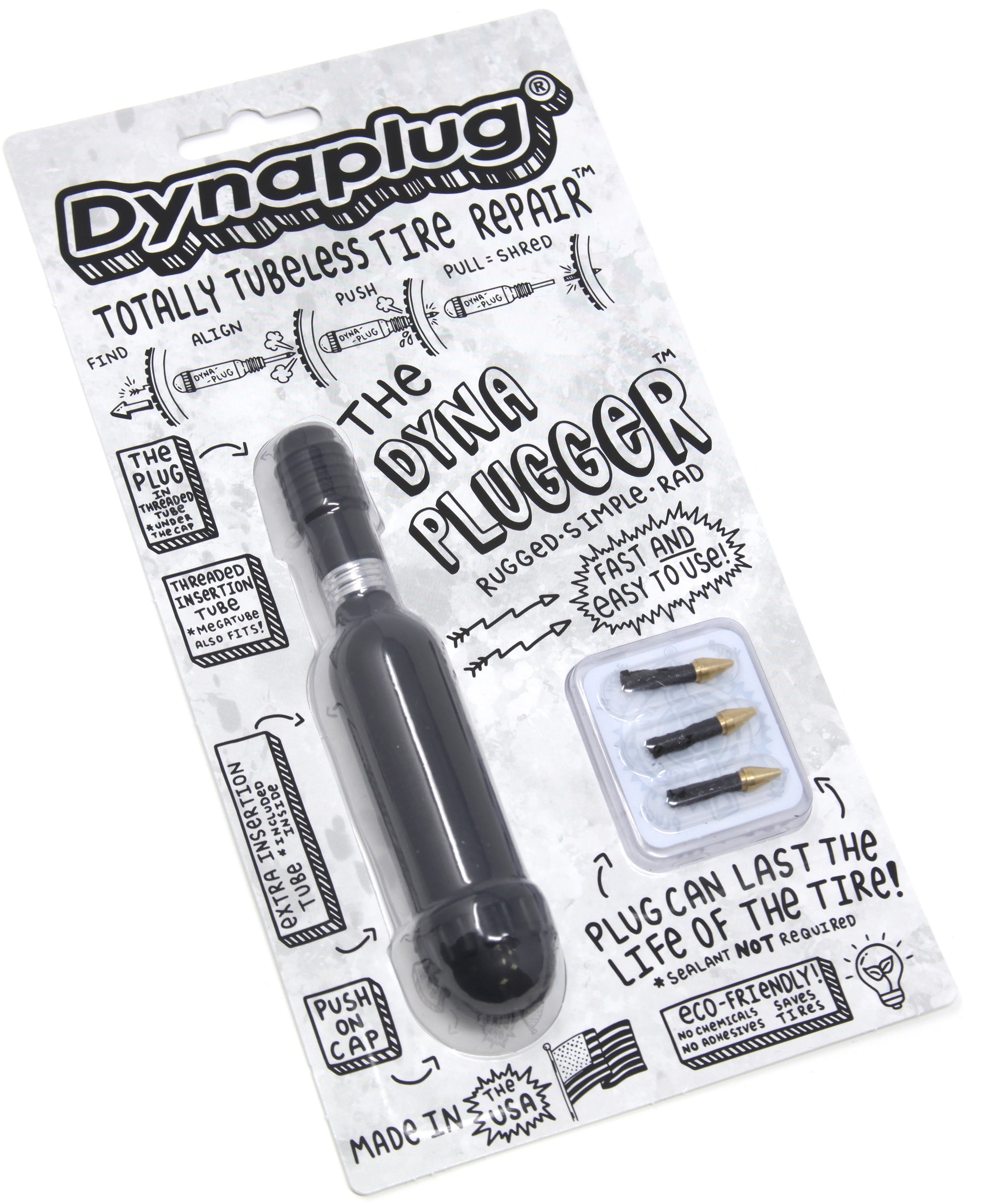 Dynaplug tubeless tyre puncture repair kits for cars & motorcycles