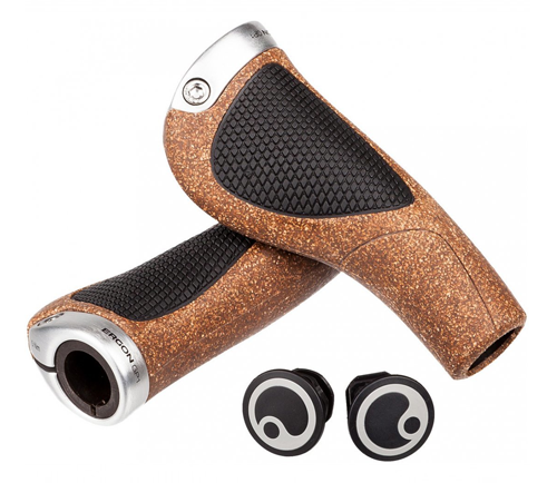 Ergon GP1-S BioKork Grips - Tan-Black Tan - Black Small 