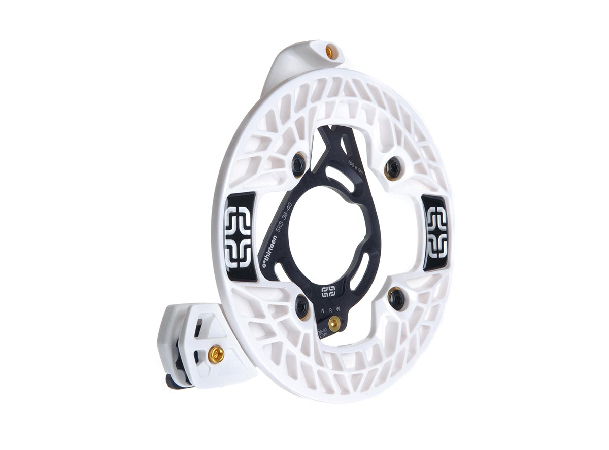 E Thirteen SRS Wide ISCG05 Chain Guard - White White 40t 4 Bolt - 104mm