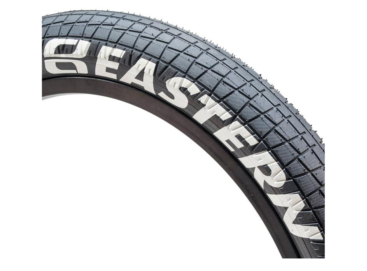 Eastern Throttle 20" BMX Tire - Black-White Logos Black - White Logos 2.2" 