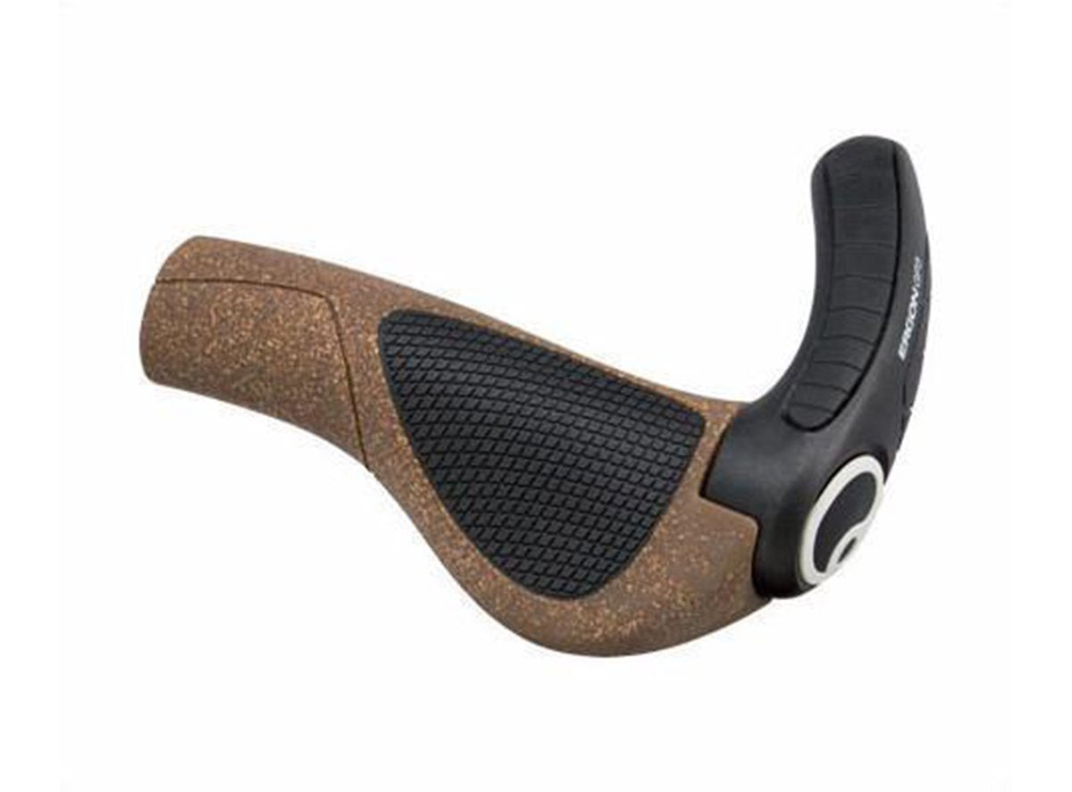 Ergon GP3-S Biokork Grips - Brown-Black Brown - Black Small 