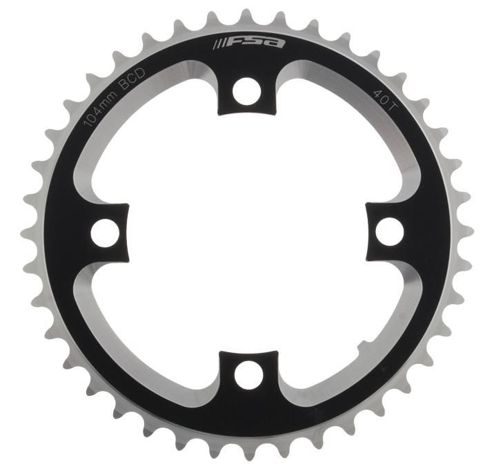 FSA DH Alloy CNC Chainring - 3mm - Black Black 34t - 4 Bolt - 104mm - 9/10/11 Speed 