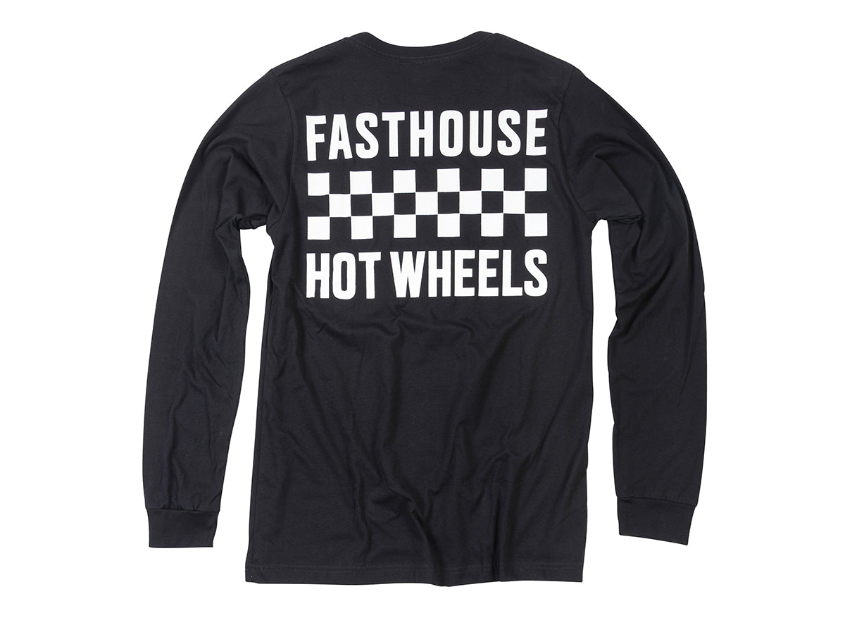 FastHouse Stacked Hot Wheels Long Sleeve Tee - Black