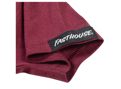 Fasthouse Stacked Hot Wheels Tee - Youth - Maroon