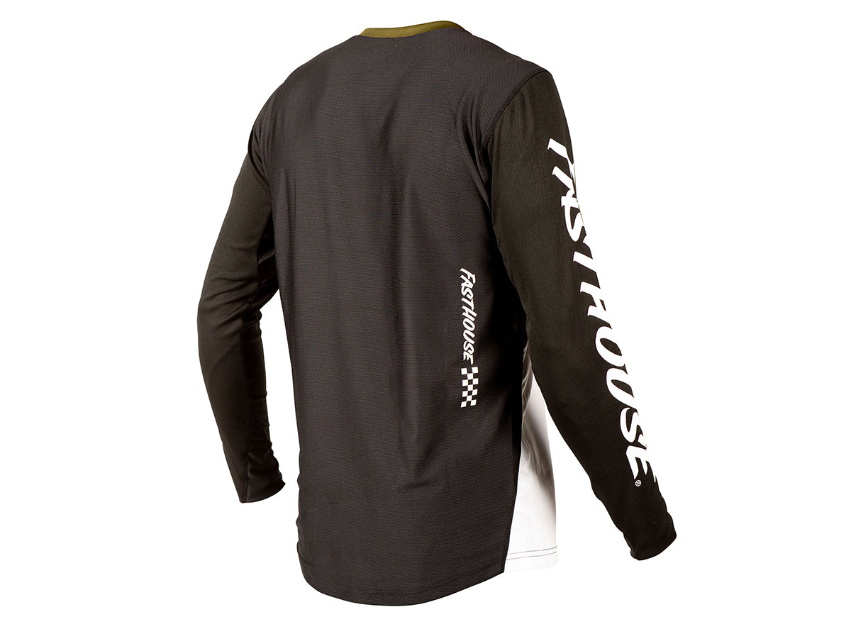 Fasthouse Alloy Kilo Long Sleeve Jersey - Youth - Olive-White