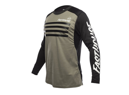 Fasthouse Alloy Stripe Long Sleeve MTB Jersey - Moss Moss Small 