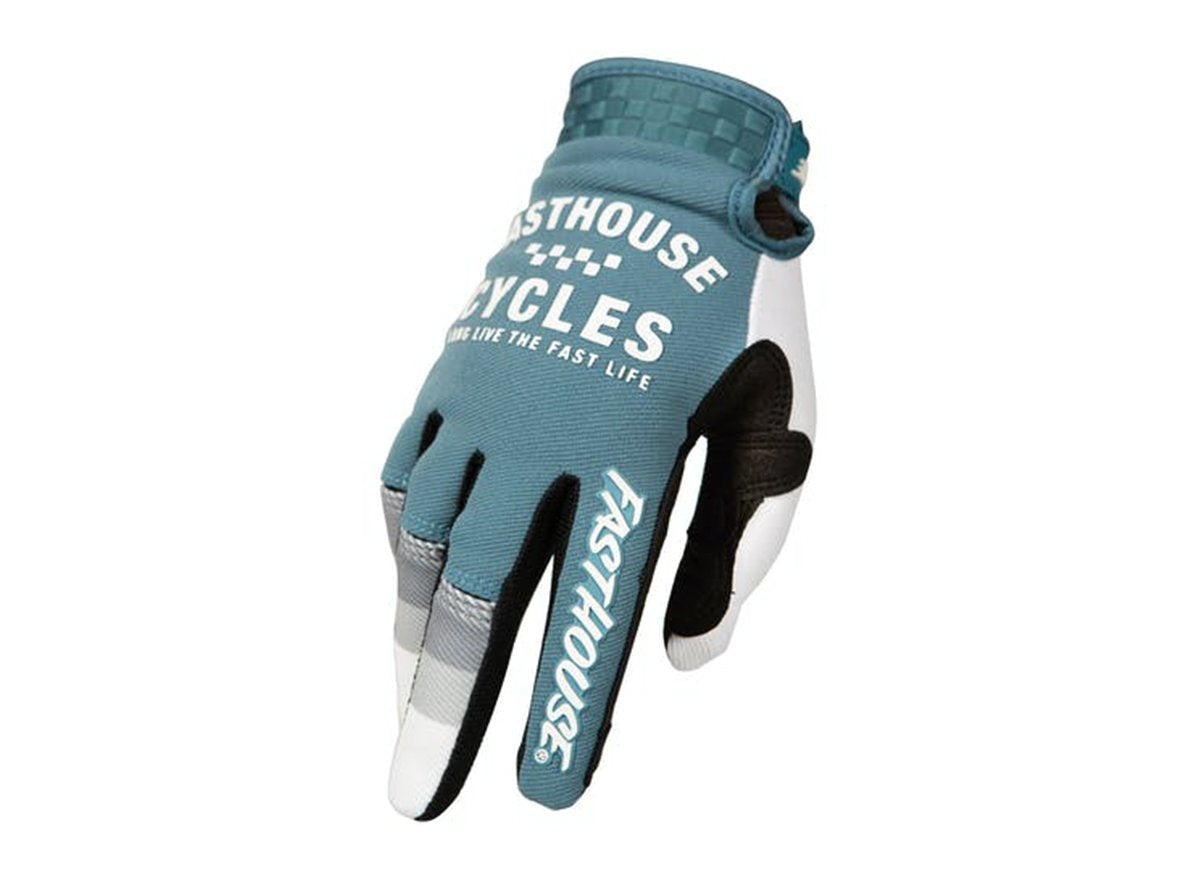 Fasthouse Pacer MTB Glove - Youth - Slate-White Slate - White Small 
