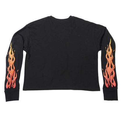 Fasthouse Ricky Long Sleeve Crop Tee - Womens - Black