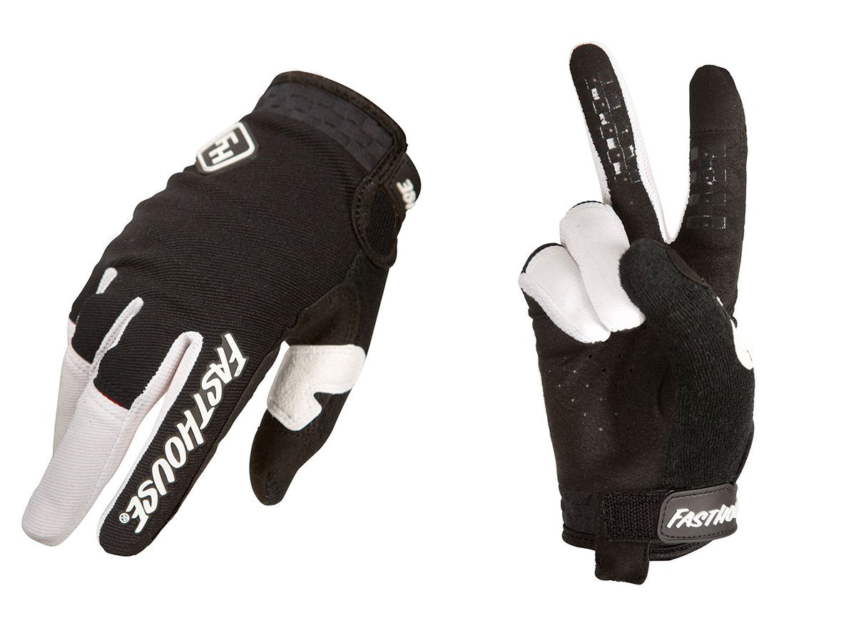 Fasthouse Speed Style Ridgeline+ MTB Glove - Black-White Black - White Small 