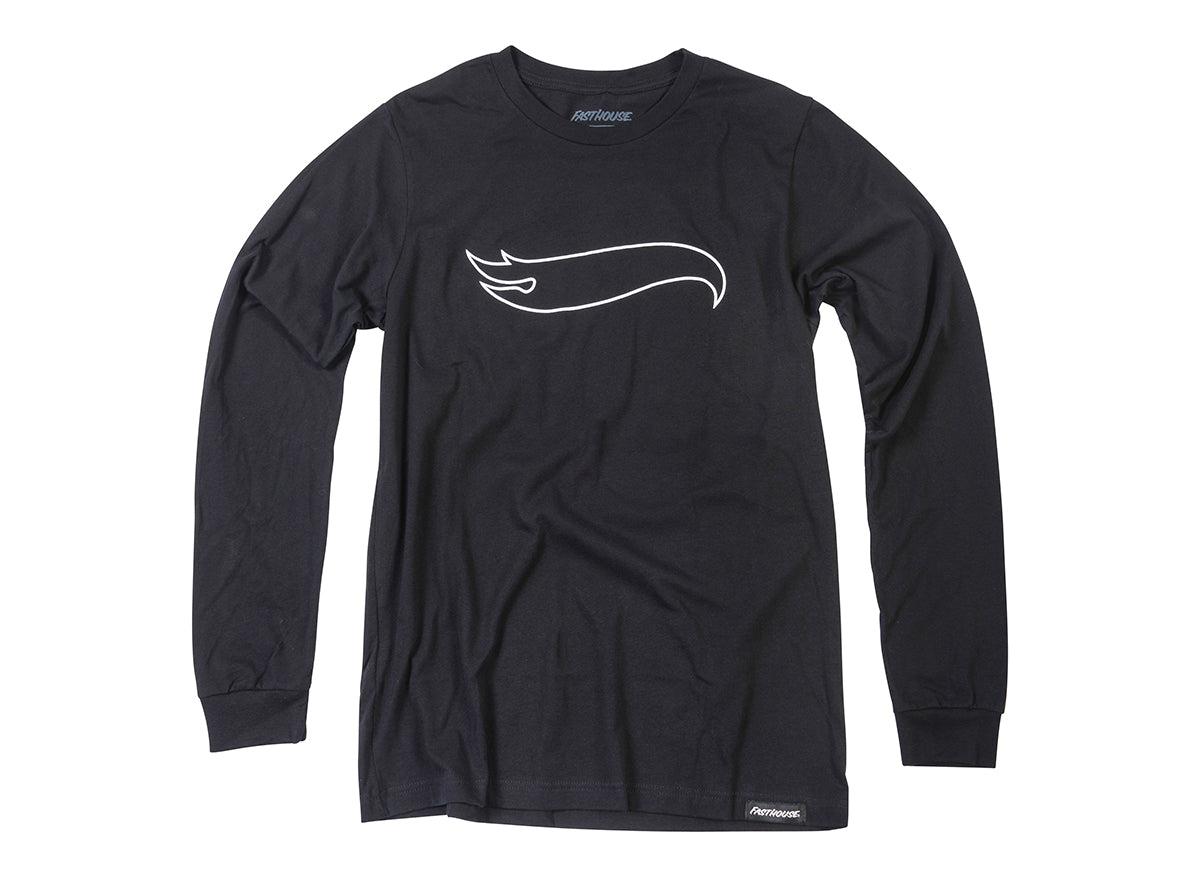 Fasthouse Stacked Hot Wheels Long Sleeve Tee - Youth - Black Black Small 