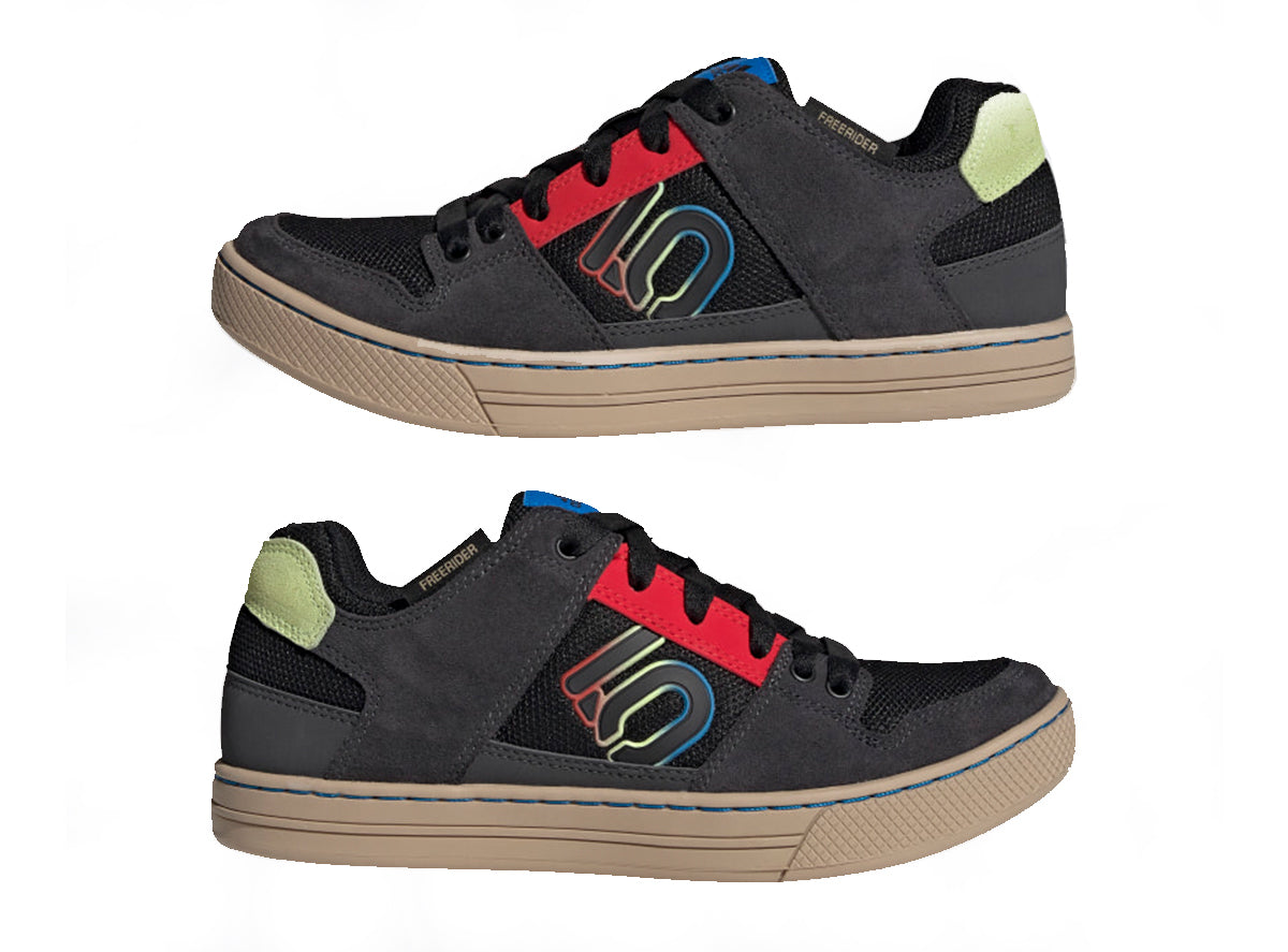 5 ten flat pedal shoes Five Ten Freerider Flat Pedal Shoe - Core Black-Carbon-Pulse Lime