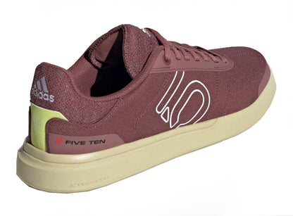 Five Ten Sleuth DLX Canvas Flat Pedal Shoe - Womens - Quiet Crimson-White-Sandy Beige - 2022