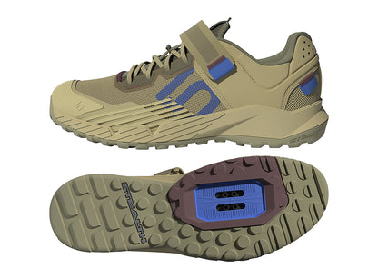 Five Ten Trailcross Clip-In MTB Shoe - Beige Tone-Blue Rush-Orbit Green - 2022