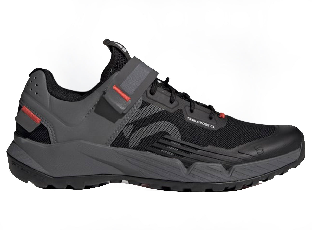 Five Ten Trailcross Clip-In MTB Shoe - Womens - Core Black-Gray Three-Red - 2022 Core Black - Gray Three - Red US 5 