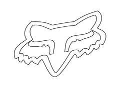 Fox Racing F-Head-X TDC Sticker 10 inch, Chrome