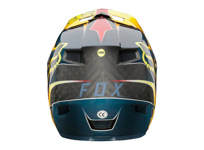 Fox Racing Rampage Pro Carbon Kustom Full Face Helmet - Red-Yellow Red - Yellow Small 