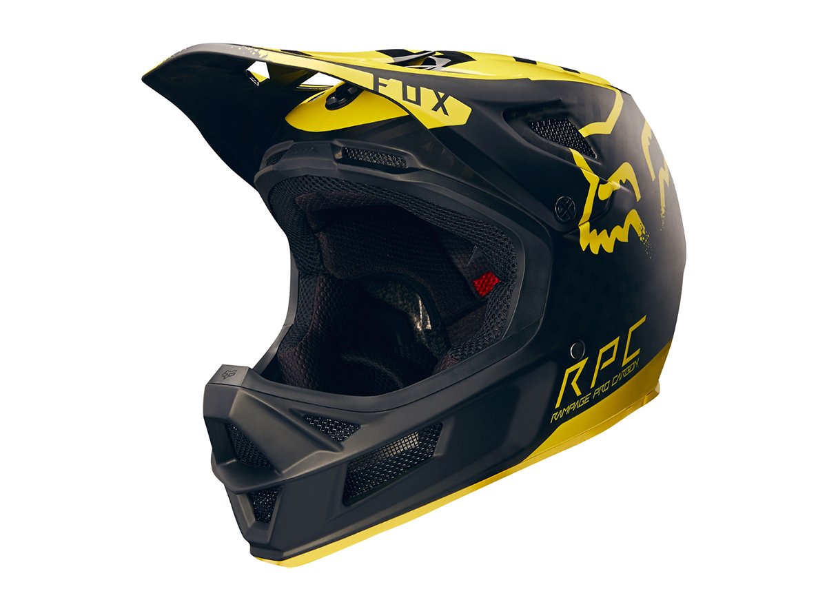 ガンマレイ　プロモ Fox Racing Rampage Pro Carbon Moth Full Face Helmet - Black-Yellow