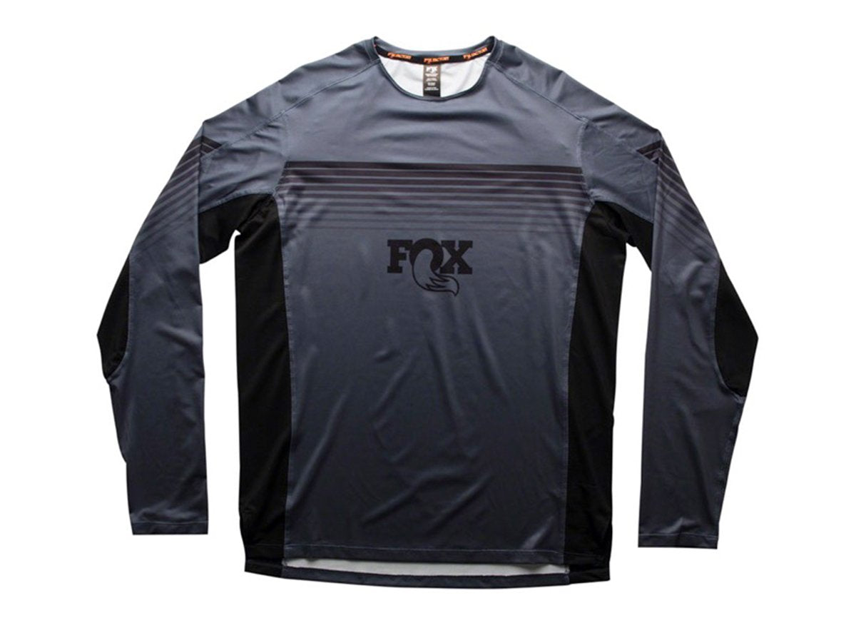 Fox Factory High Tail Long Sleeve MTB Jersey - Dark Gray - 2021 Dark Gray Small 