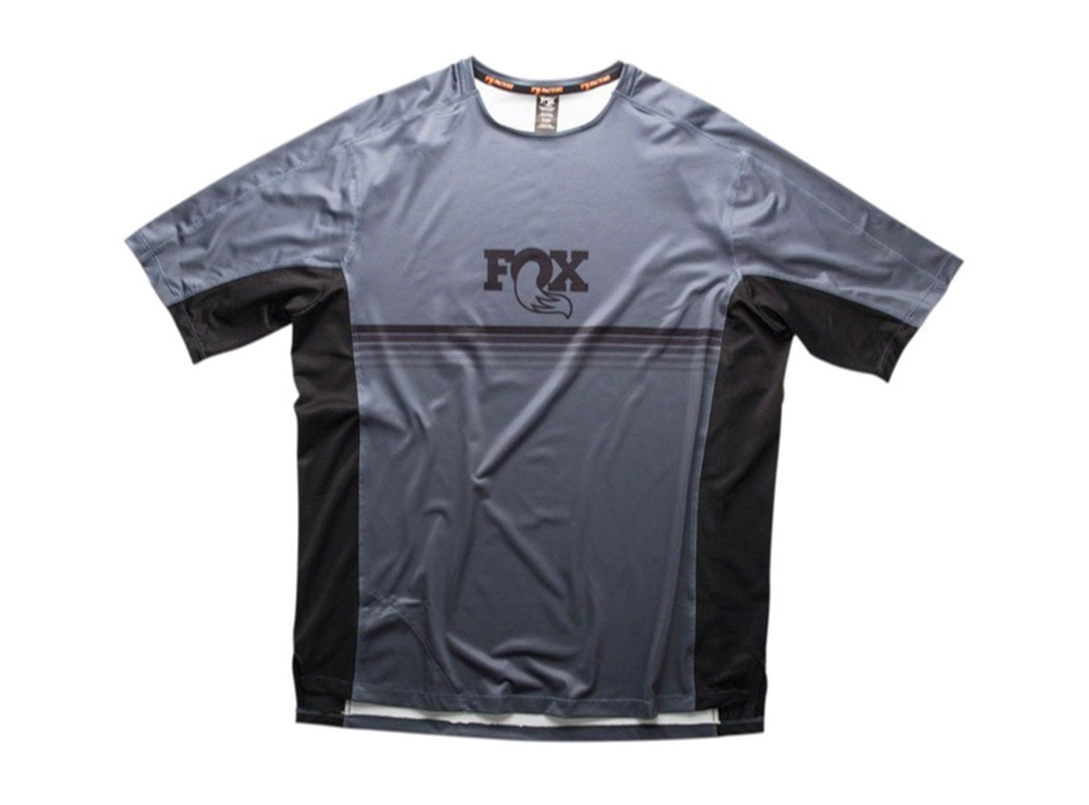 Fox Factory High Tail Short Sleeve MTB Jersey - Dark Gray - 2021 Dark Gray Small 
