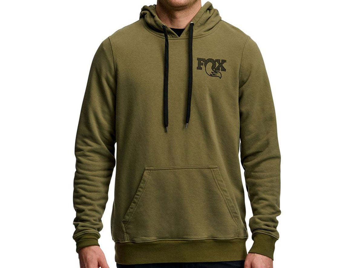 Fox Factory Pullover Hoodie Green 2021 Cambria Bike