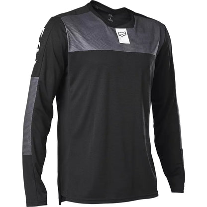 Fox Racing Defend Foxhead Long Sleeve MTB Jersey - Black - 2022 Black Small 