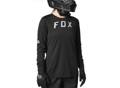 Fox Racing Defend Long Sleeve MTB Jersey - Womens - Black - 2021 Black X-Small 