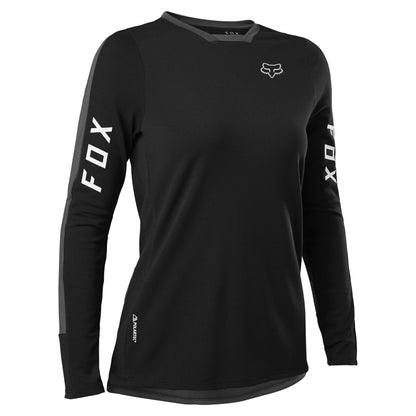 Fox Racing Defend Pro Long Sleeve MTB Jersey - Womens - Black - 2022 Black X-Small 