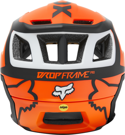 Fox Racing Dropframe Pro Divide MTB Helmet - Flo Orange - 2022